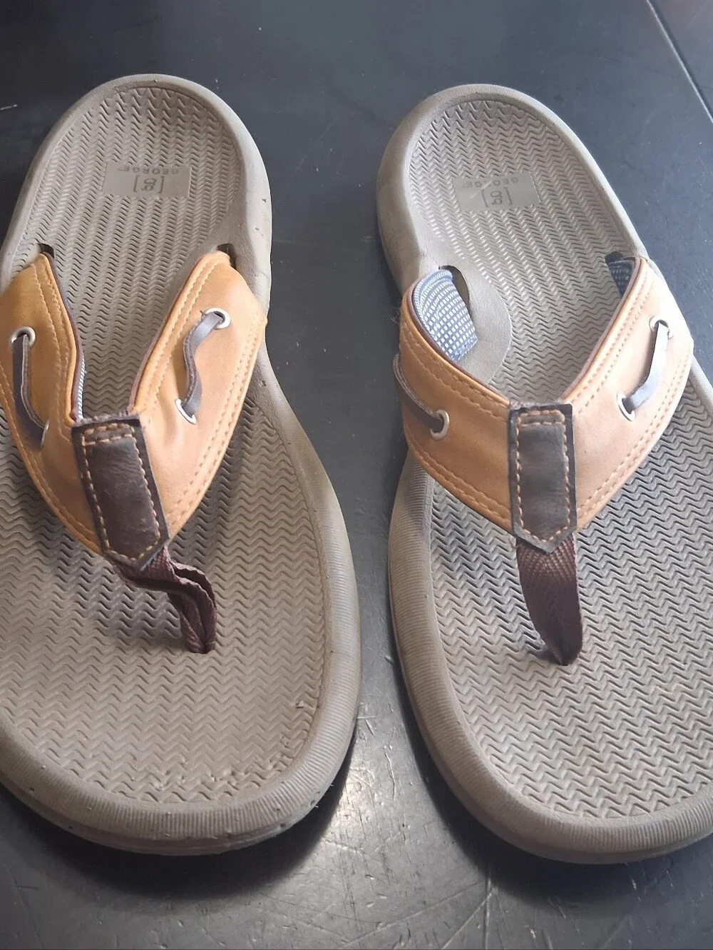 George Men's Rope Flip Flops Size 13